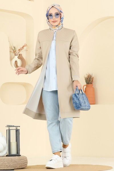 S.V.L. - Overcoat 6105S324-MS Stone