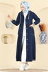 Overcoat 7603ORG1169-MS Dark Denim - Thumbnail