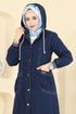 Overcoat 7603ORG1169-MS Dark Denim - Thumbnail
