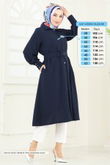 T.R.T. - Overcoat 8020TRT545-MS Navy Blue