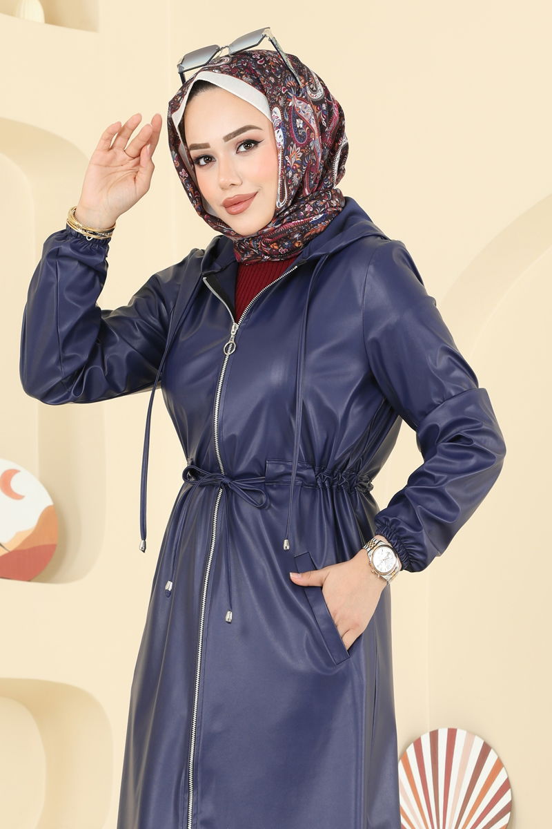 Overcoat 8148AB368-MS Navy Blue