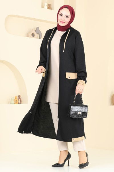 P.L. - Overcoat PL9122-MS Black