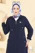 Overcoat PL9171-MS Navy Blue - Thumbnail