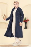 P.L. - Overcoat PL9186-MS Navy Blue