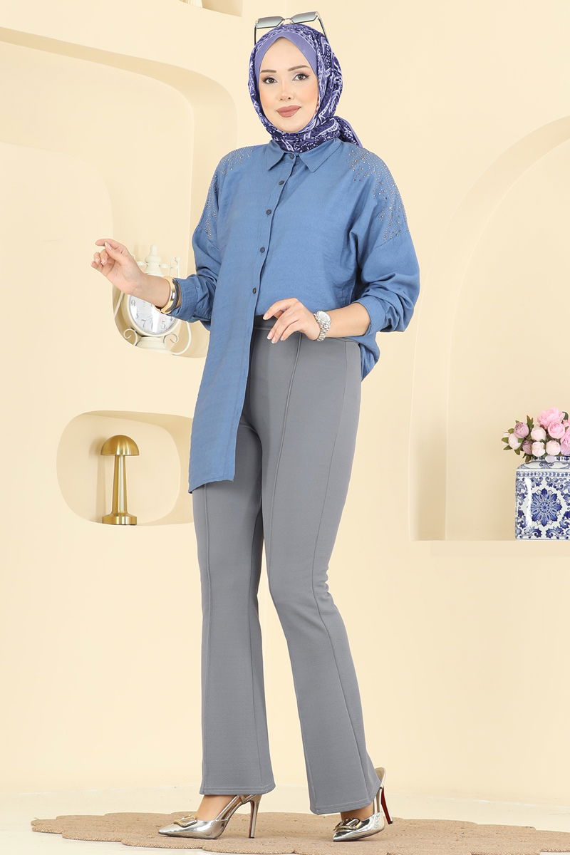 Pants 1106BRZ597-MS Light Gray