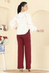 Pants 4131PM271-MS Burgundy - Thumbnail