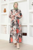 ZNK - Patterned Dress ZNK4664 Anthracite