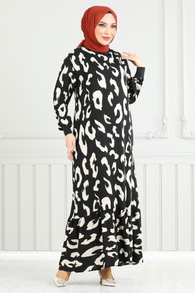 MRV O.Z.R. - Patterned Viscose Dress 820OZR1047-M The Stone