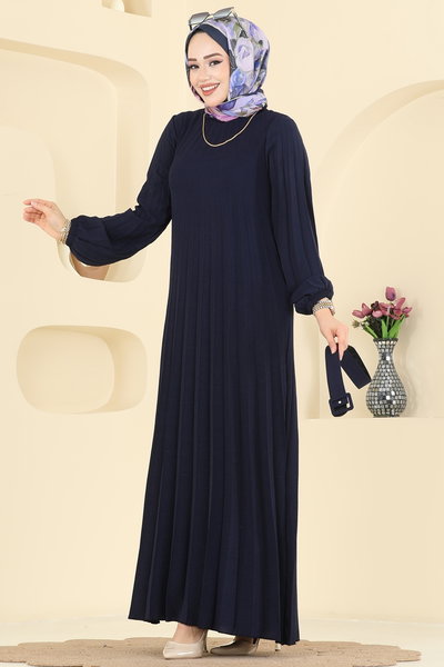 M.S.Z. - Pilise Detay Kemerli Elbise 2340MSZ1172-MS Laci - 420610