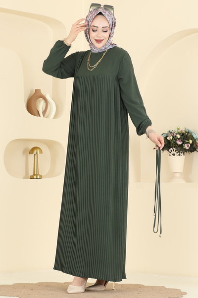 M.S.Z. - Pilise Detaylı Aerobin Elbise 2465MSZ1172-MS Haki - 425675