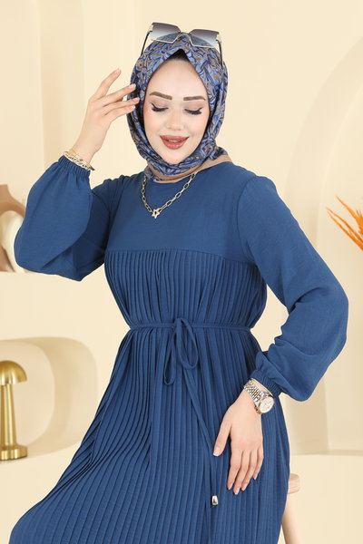 M.S.Z. - Pilise Detaylı Aerobin Elbise 2465MSZ1172-MS İndigo - 425717