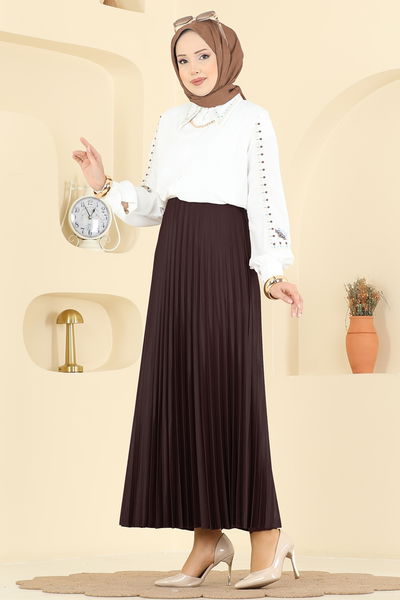 B.R.Z - Piliseli Jarse Etek 4537BRZ597-MS Acı Kahve - 418210