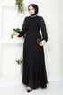 Poignées Brodé Robe de soirée Numéro de pièce 6089LPN909-M Noir - Thumbnail