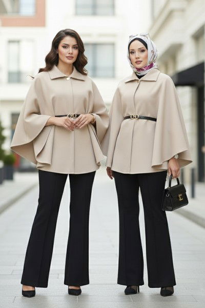 M.P.R. - Poncho 21190MPR1163-MS Stone