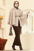 E.R.K. - Poncho 5035ERK1158-MS Beige