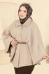 Poncho 5035ERK1158-MS Beige - Thumbnail