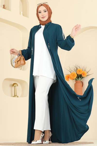 S.L. - Pul Detaylı Mevlana Ferace 2195SL432-MS Petrol - 423003