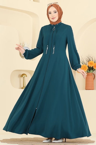 S.L. - Pul Detaylı Mevlana Ferace 2195SL432-MS Petrol - 423004