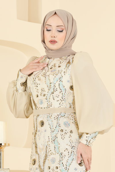 E.L.C.K. - Pul Payet Detaylı Abiye 2847ELCK1161-MS Gold - 420098