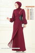 Pul Payetli Abiye Elbise 2770ASMK1074-MS Bordo - Thumbnail