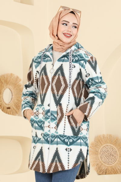 E.R.K. - Renkli Desenli Polar Kap 2062ERK1158-MS Desen5 Mint - 415588