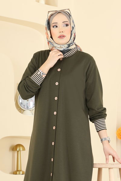 P.R.M. - Ribana Detaylı İki İplik Kap 4518PM271-MS Haki - 426773