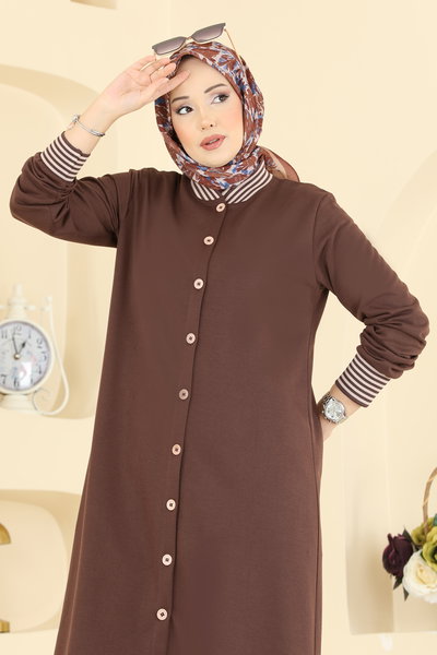 P.R.M. - Ribana Detaylı İki İplik Kap 4518PM271-MS Kahve - 426780