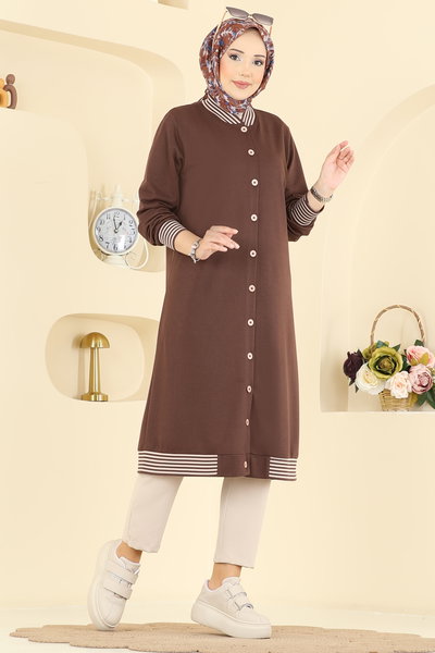 P.R.M. - Ribana Detaylı İki İplik Kap 4518PM271-MS Kahve - 426781