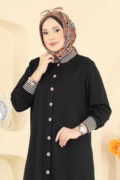 P.R.M. - Ribana Detaylı İki İplik Kap 4518PM271-MS Siyah - 426828