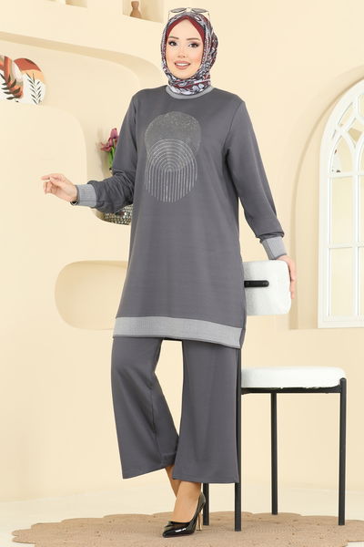 U.Z. - Ribana Detaylı İkili Takım 3462UZ662-MS Antrasit - 418109