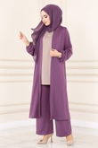 A.S.M.K. - Salaş Üçlü Tesettür Takım 2649ASMK1074-MS Lila&Vizyon