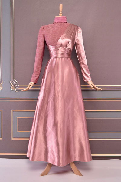 ASM - Satin Evening dress Powder ASM2539 - 313635