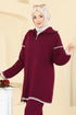 Şerit Detay Triko Takım 2759AYD574-MS Bordo - Thumbnail