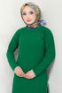 Sewing Detailed Knitwear Team 5688ZNK903-M Emerald - Thumbnail
