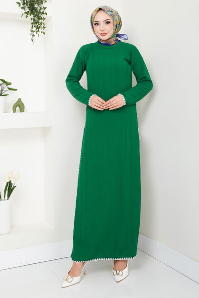 MRV Z.N.K. - Sewing Detailed Knitwear Team 5688ZNK903-M Emerald - 347543