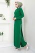 Sewing Detailed Knitwear Team 5688ZNK903-M Emerald - Thumbnail