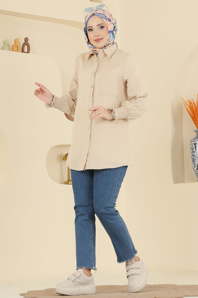 قميص بيج 338ASN888-MS