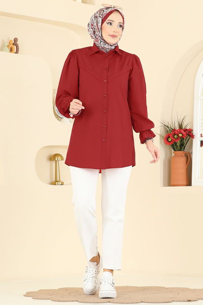 A.S.N. - Shirt 341ASN888-MS Dark Red - 425907