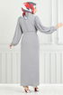 Shirt Collared Dress Ferace 0037BGS895-M Grey - Thumbnail