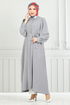 Shirt Collared Dress Ferace 0037BGS895-M Grey - Thumbnail