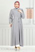Shirt Collared Dress Ferace 0037BGS895-M Grey - Thumbnail