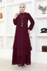 Şifon Elbise ASM2698 Bordo - Thumbnail