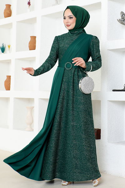 ASM - Silvery Evening dress ASM2538 Emerald - 340978