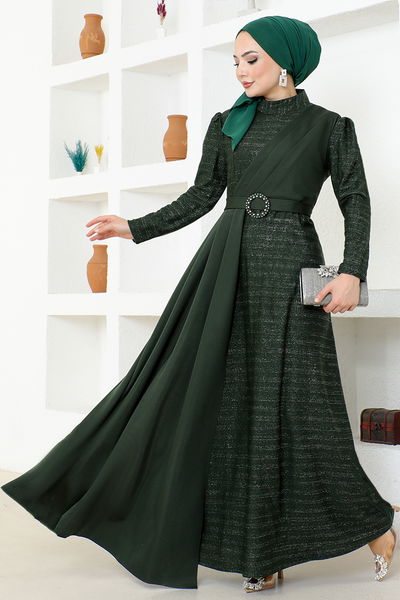 ASM - فضي فستان سهرة أسم2538 كاكي - 340986