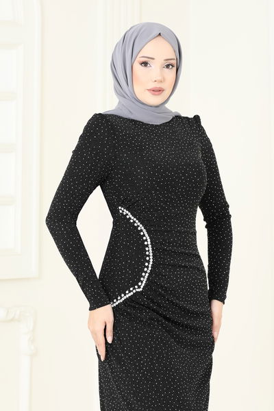 A.N.T. - Sim Detaylı Şık Abiye 2447ANT466-MS Siyah - 418086