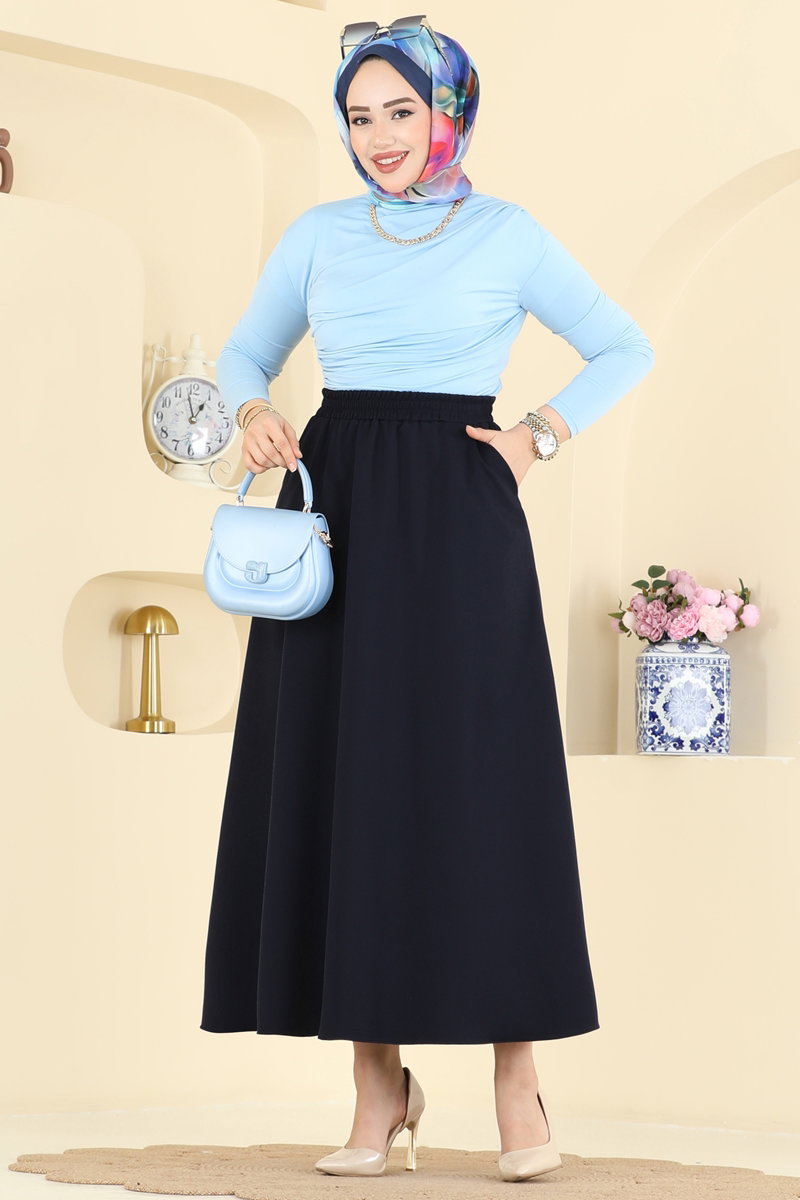Skirts 213BRZ597-MS Navy Blue