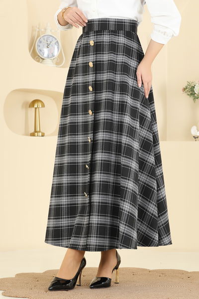 H.B.S. - Skirts 3267HBS856-MS Pattern 1 Black - 424123