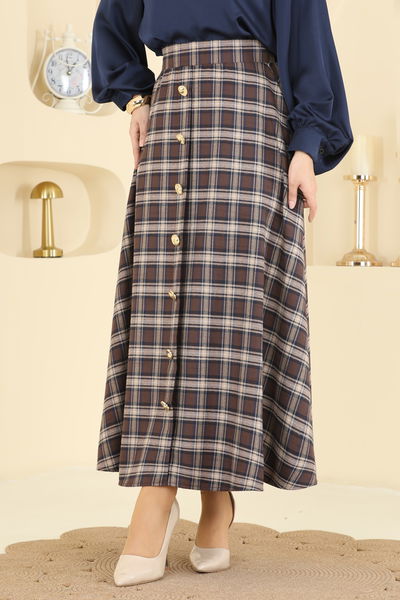 H.B.S. - Skirts 3267HBS856-MS Pattern 1 Brown & Vision - 424106