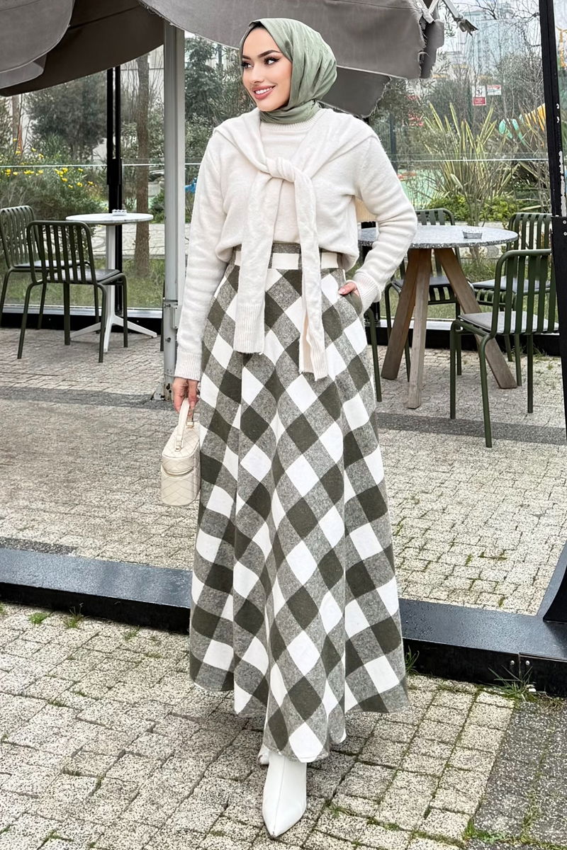 Skirts 4700ALGK1170-MS Pattern 1 Khaki