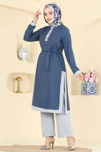 S.L.K. - Sofia Keten 2 li Takım 2826SLK540-MS İndigo - 429685